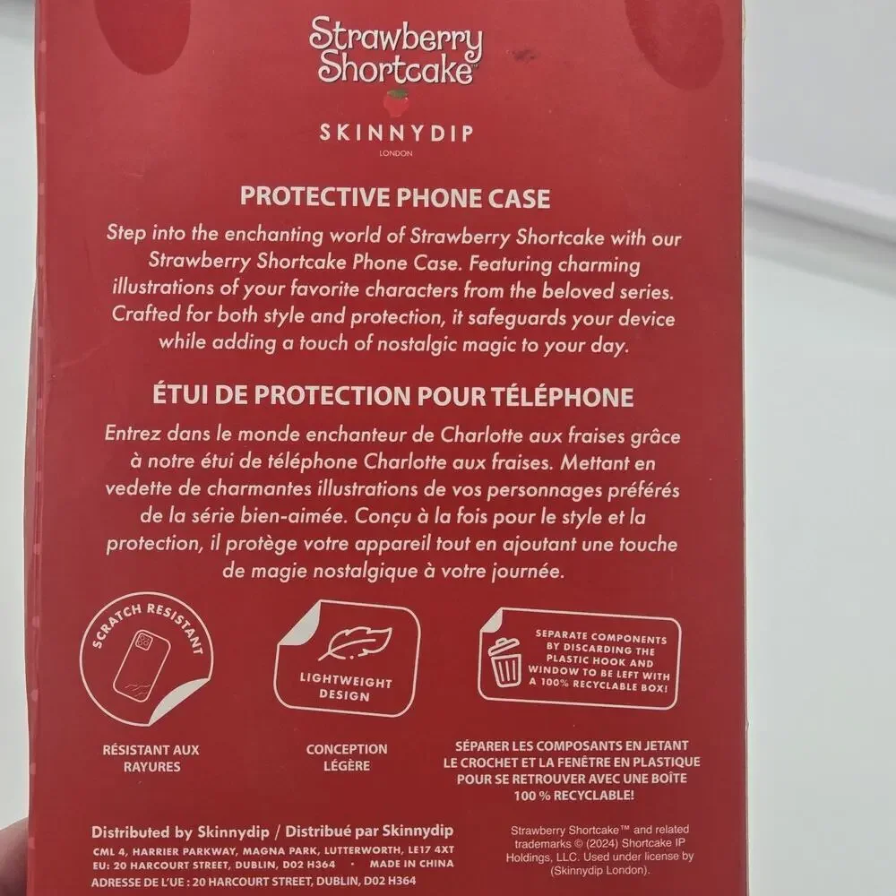 NEW SKINNYDIP STRAWBERRY SHORTCAKE IPHONE 13 & 14 PRO MAX PHONE CASE Hearts Cat